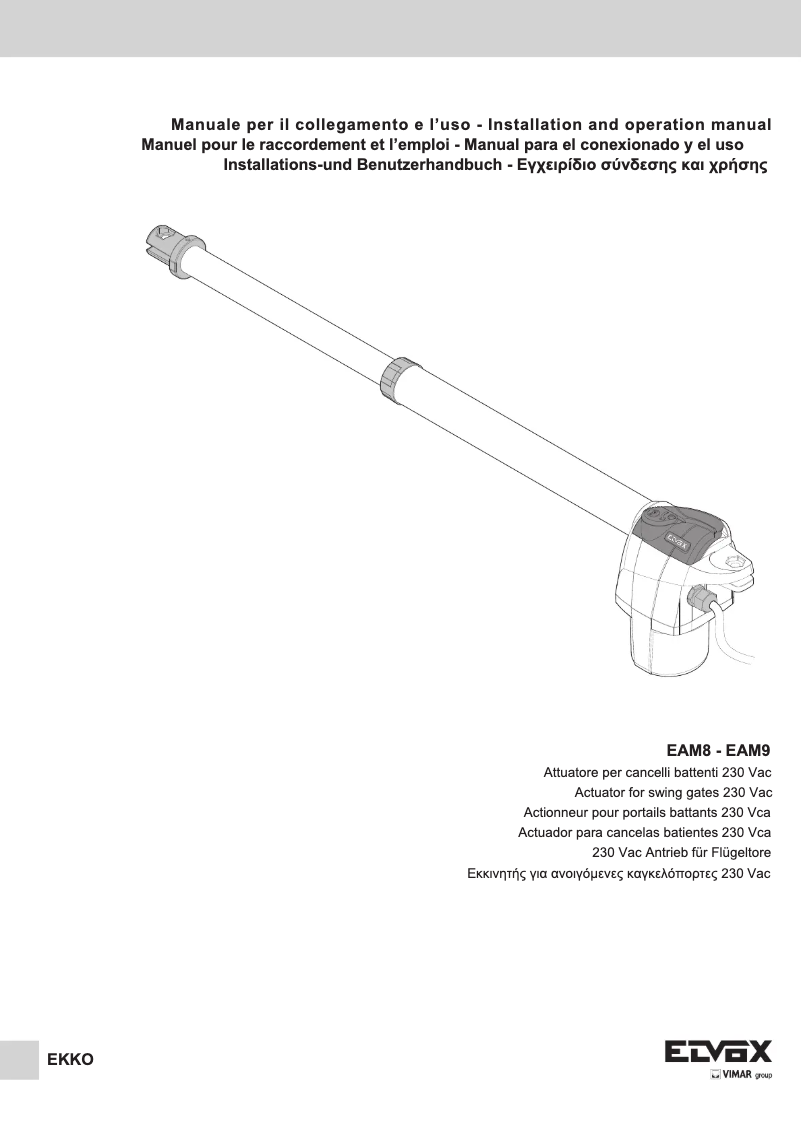 Page n°1 - Manuel utilisateur Vimar ELVOX EAM9.L