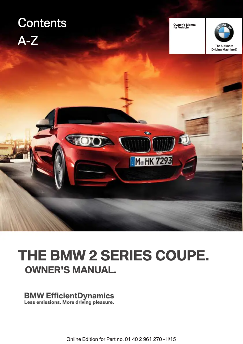 Página 1 del manual Manual de usuario BMW 228i Coupe (2016)