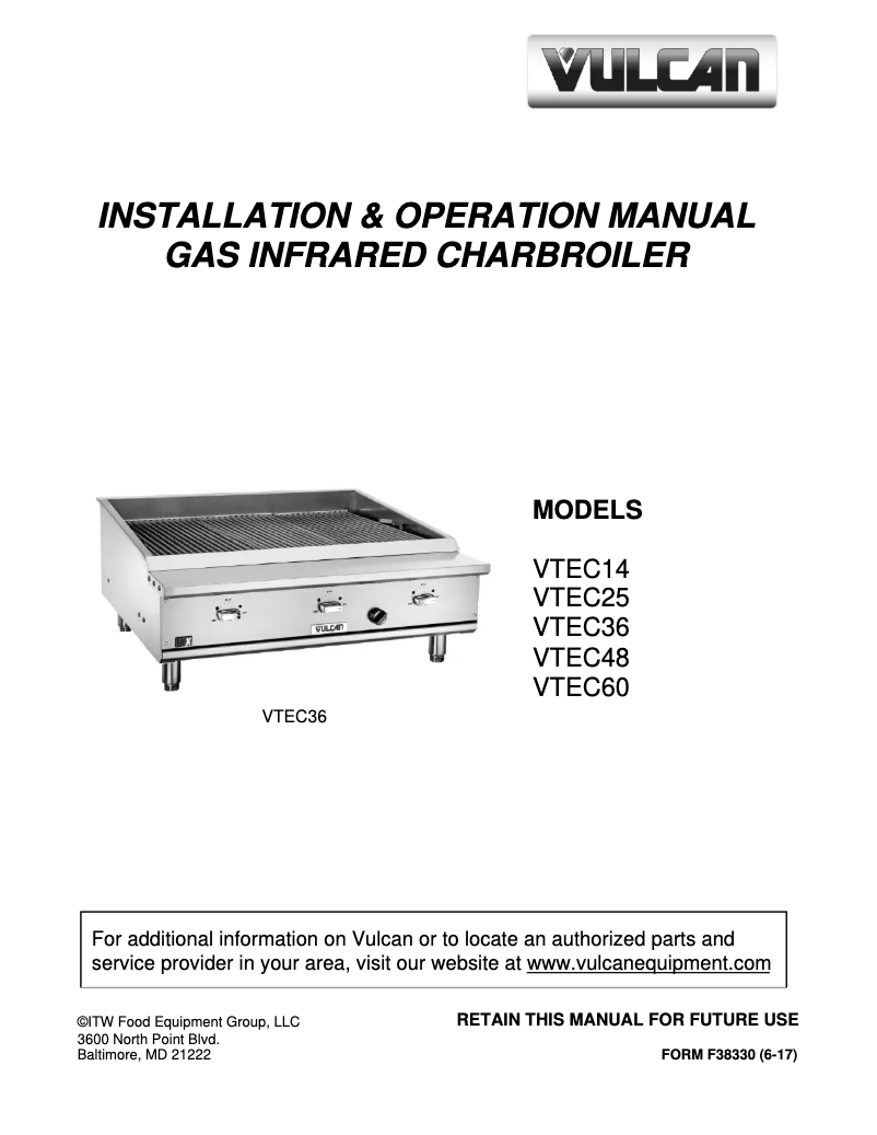 Page n°1 - Manuel utilisateur Vulcan VTEC25