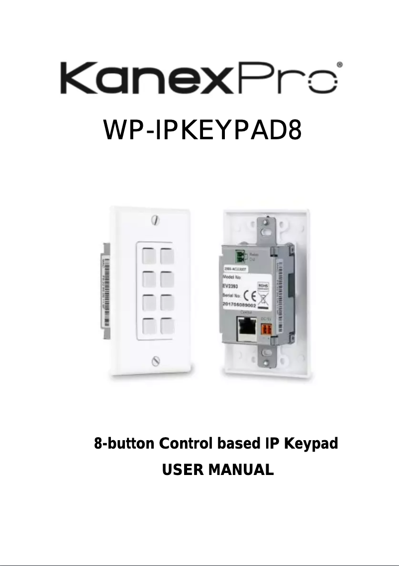 Image de la première page du manuel de l'appareil WP-IPKEYPAD8