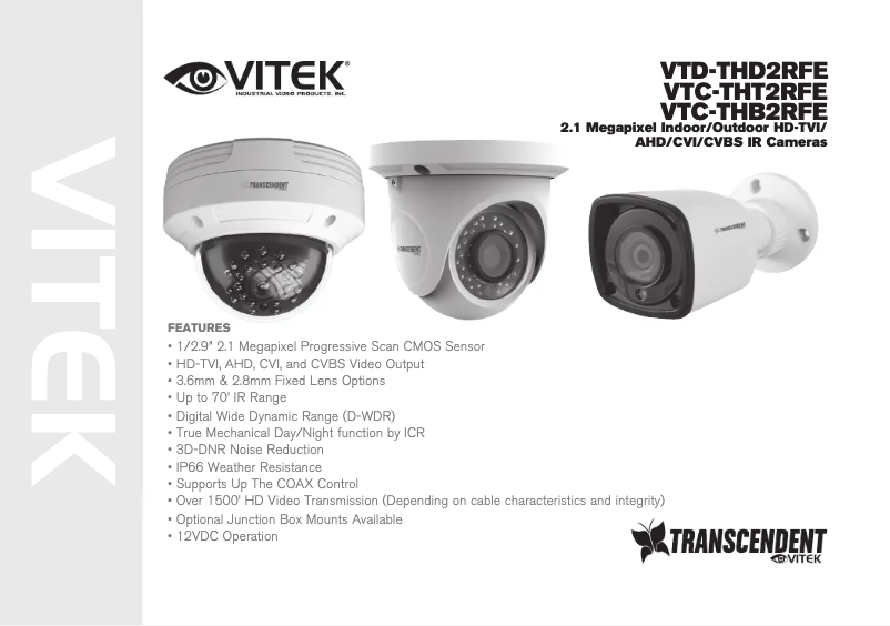 Page n°1 - Manuel utilisateur Vitek VTD-THD2RFE