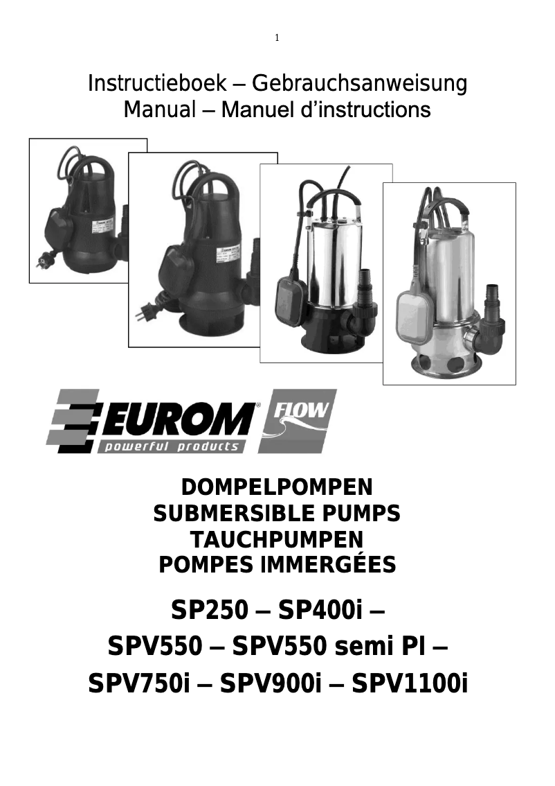 Image de la première page du manuel de l'appareil SPV900i