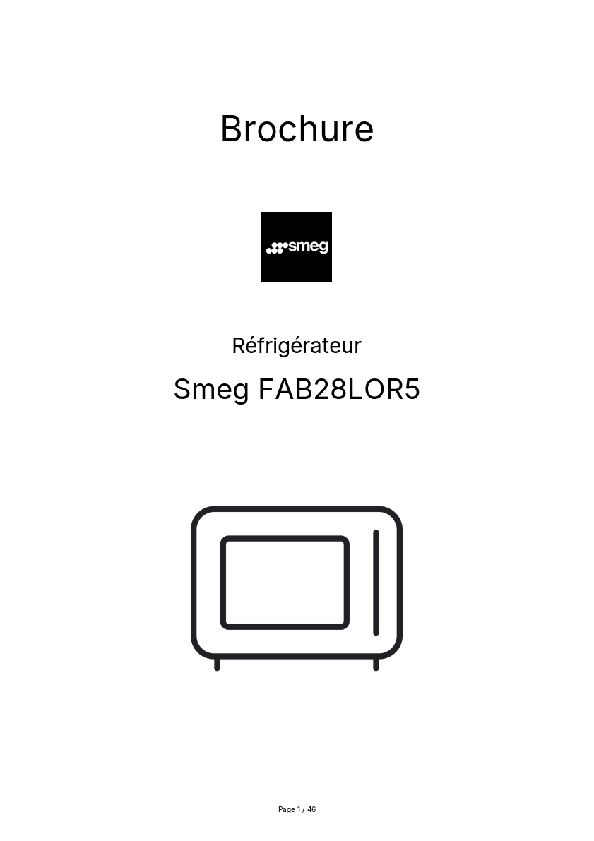 Image de la première page du manuel de l'appareil FAB28LOR5