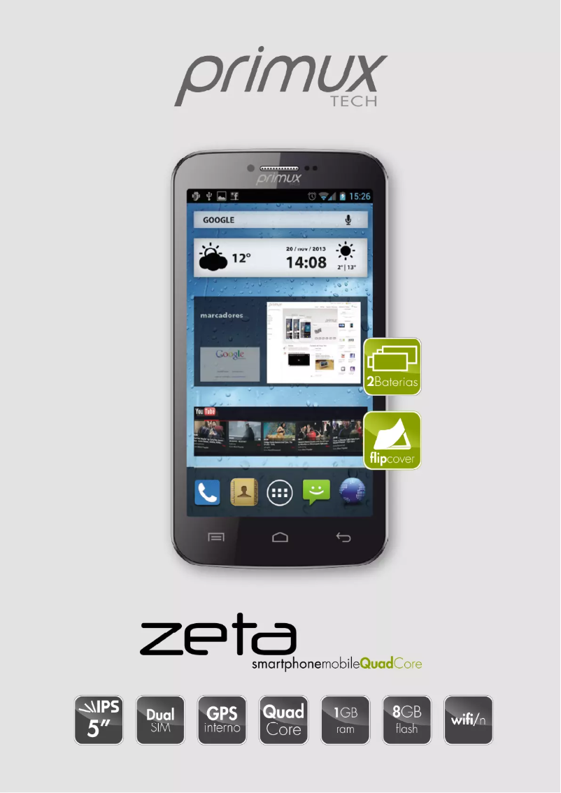 Page 1 de la notice Manuel utilisateur Primux Zeta