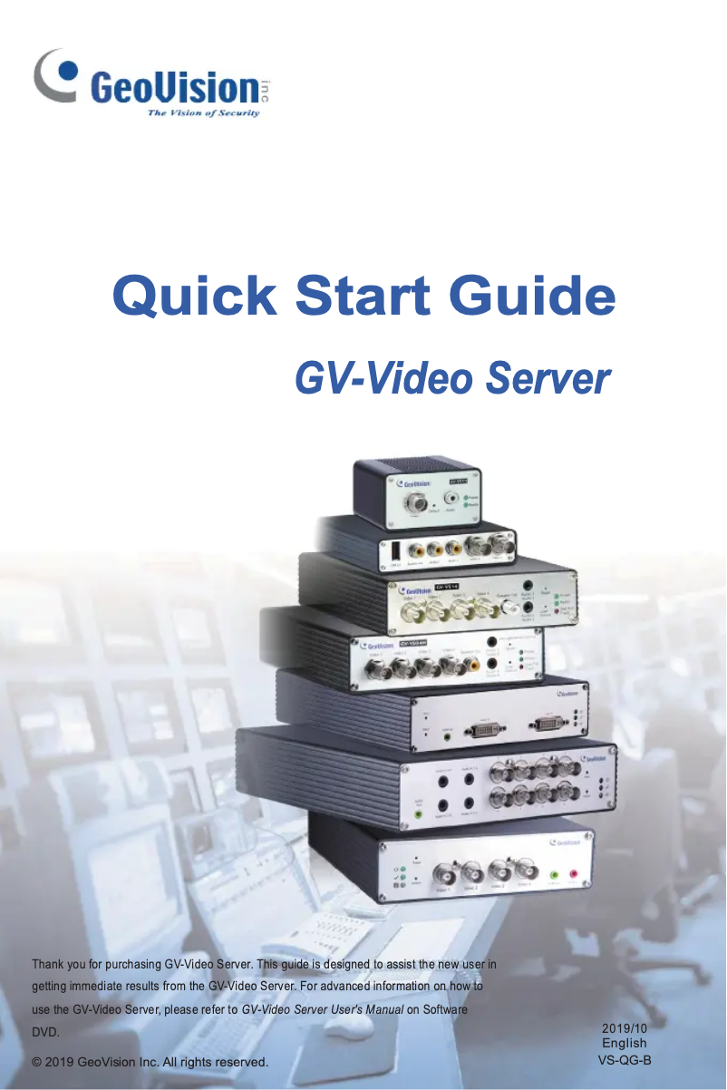 Page n°1 - Manuel utilisateur Geovision GV-VS2401