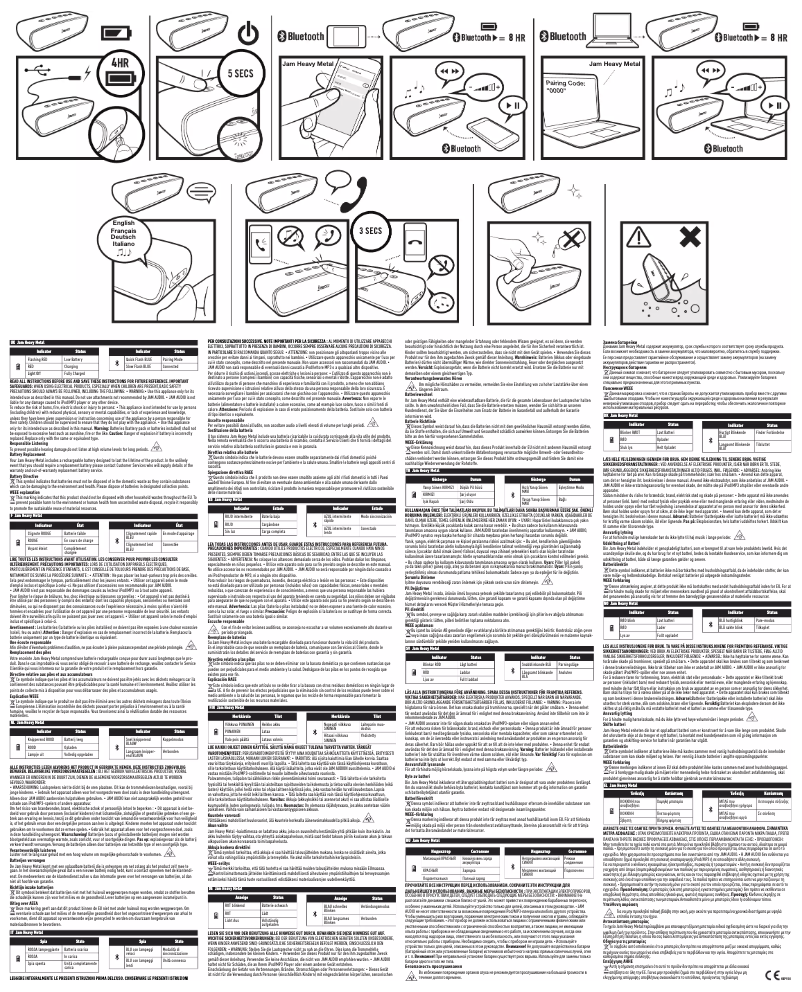 Page n°1 - Manuel utilisateur Jam Heavy Metal HX-P920