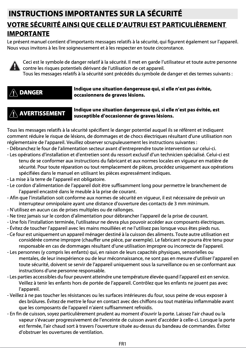 Page n°1 - Manuel utilisateur Whirlpool AKZM 754/IXL