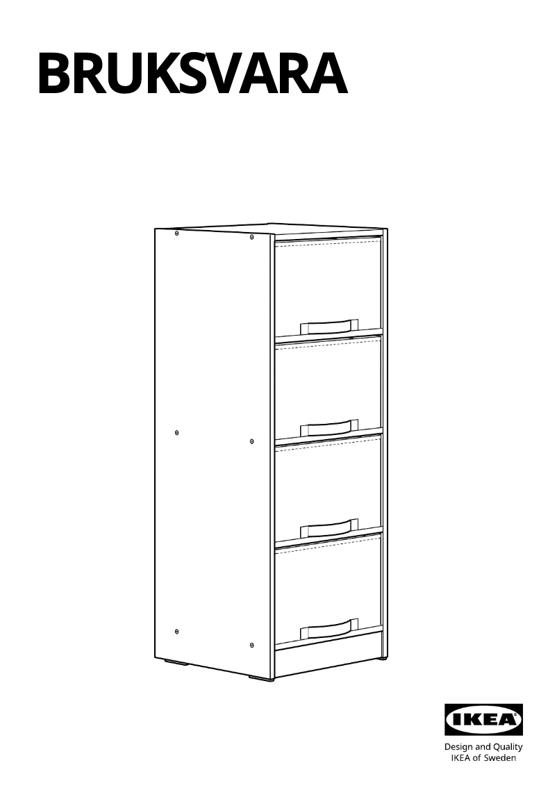 Página 1 del manual Manual de usuario Ikea BRUKSVARA 305.598.26