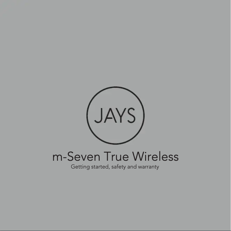 Page 1 de la notice Manuel utilisateur JAYS m-Seven True Wireless