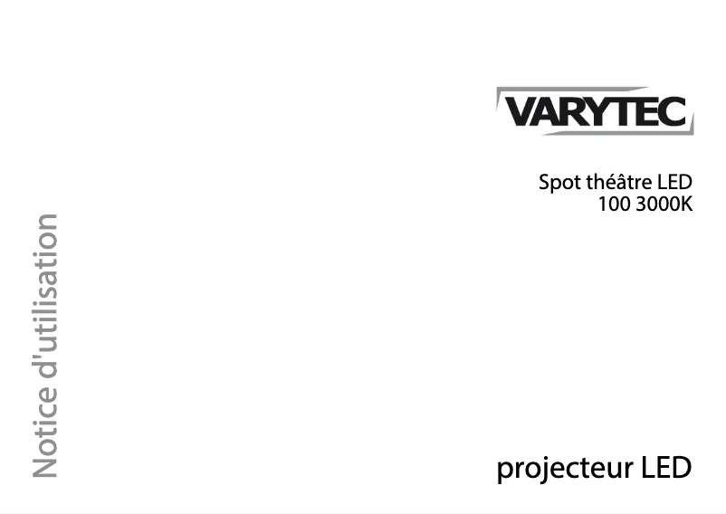 Page n°1 - Manuel utilisateur Varytec LED Theater Spot 100 3000K