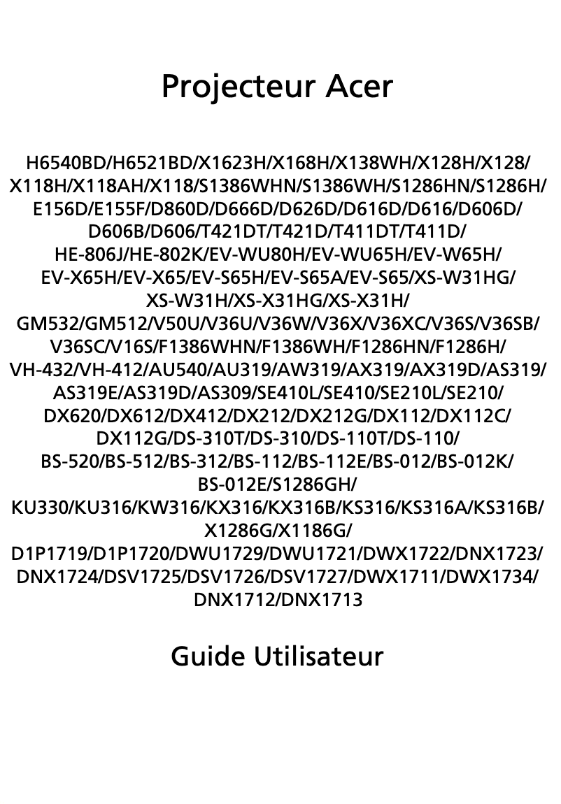 Image de la première page du manuel de l'appareil GM512