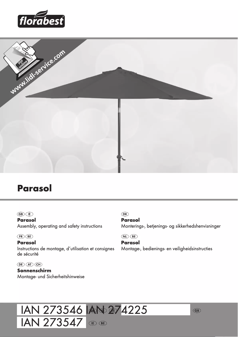 Image de la première page du manuel de l'appareil IAN 274225