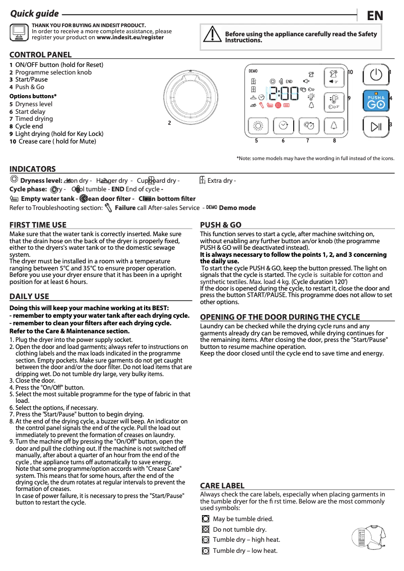 Image de la première page du manuel de l'appareil YT M11 92 X UK