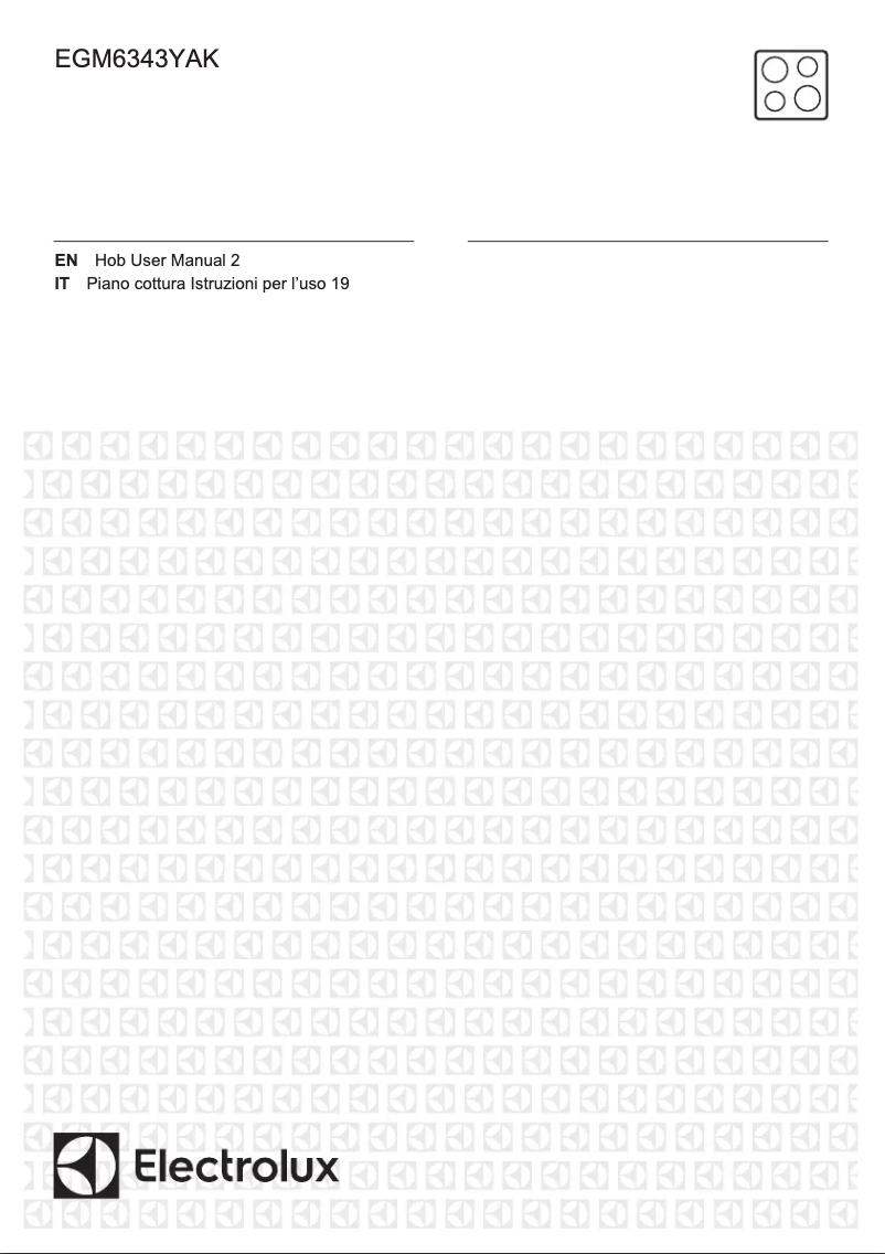 Page 1 de la notice Manuel utilisateur Electrolux EGM6343YAK