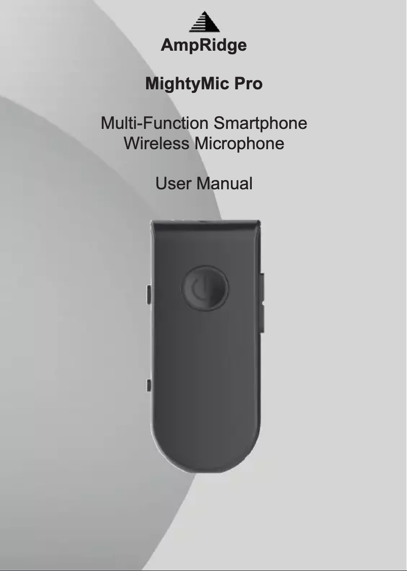 Página 1 del manual Manual de usuario AmpRidge MightyMic Pro