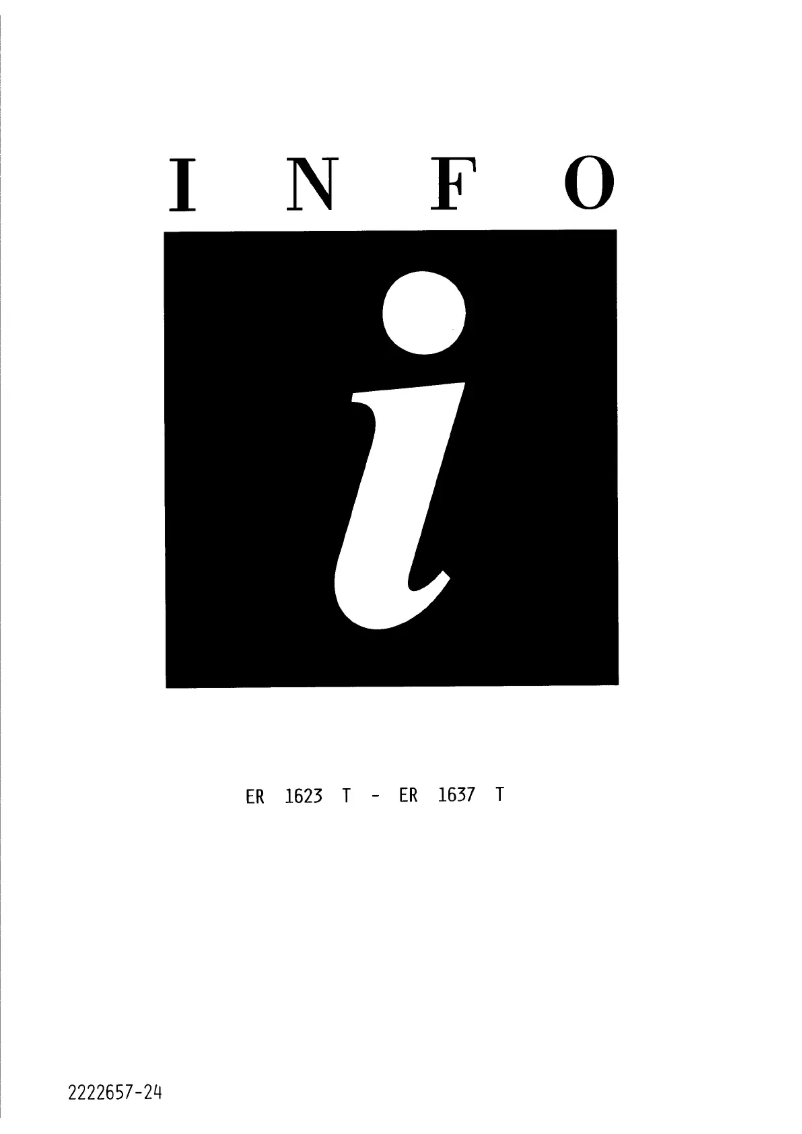 Page 1 de la notice Manuel utilisateur Electrolux ER 1623 T