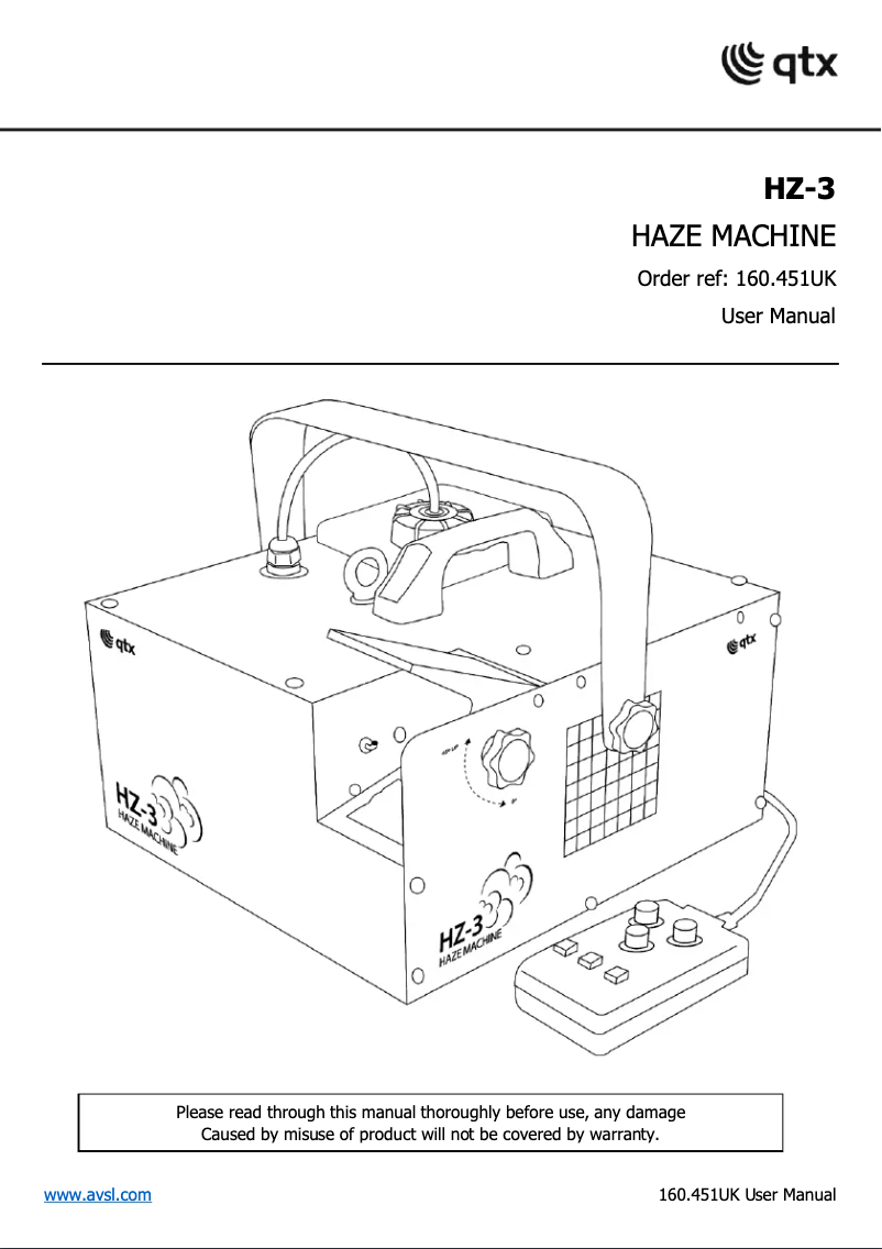 Image de la première page du manuel de l'appareil HZ-3