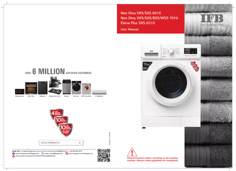 Page 1 de la notice Manuel utilisateur IFB Neo Diva VXS 7010