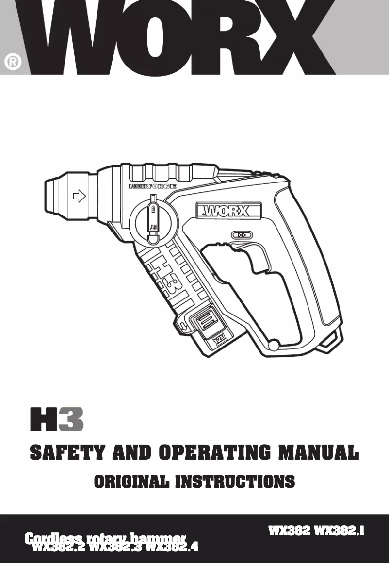 Page 1 de la notice Manuel utilisateur Worx WX382.3