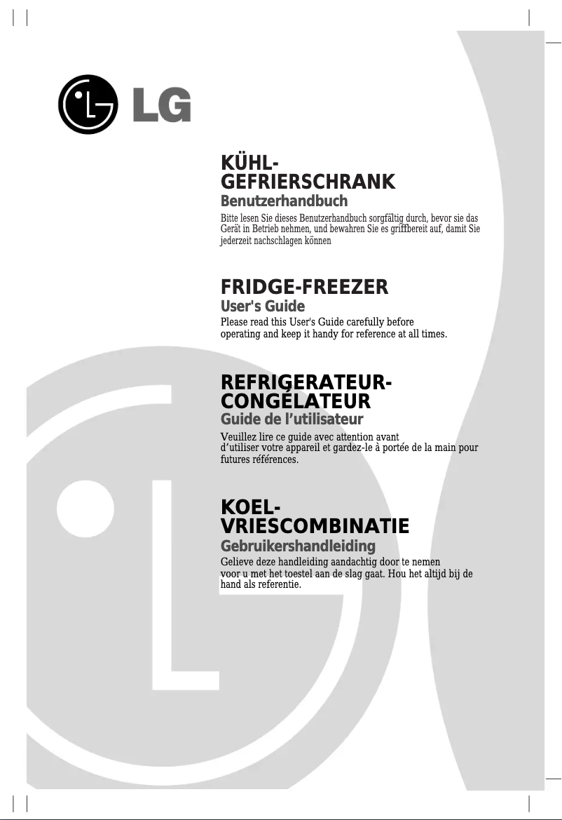 Page 1 de la notice Manuel utilisateur LG GR-B459