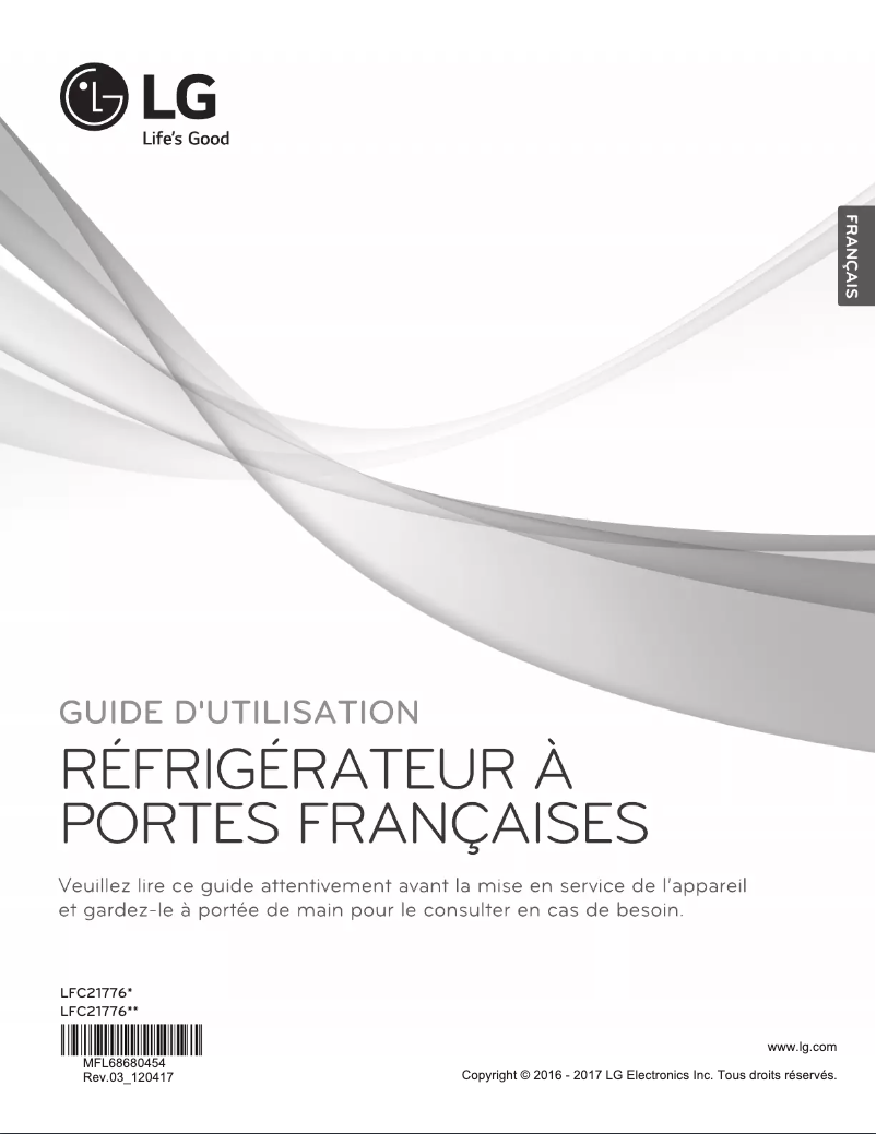 Image de la première page du manuel de l'appareil LFC21776D