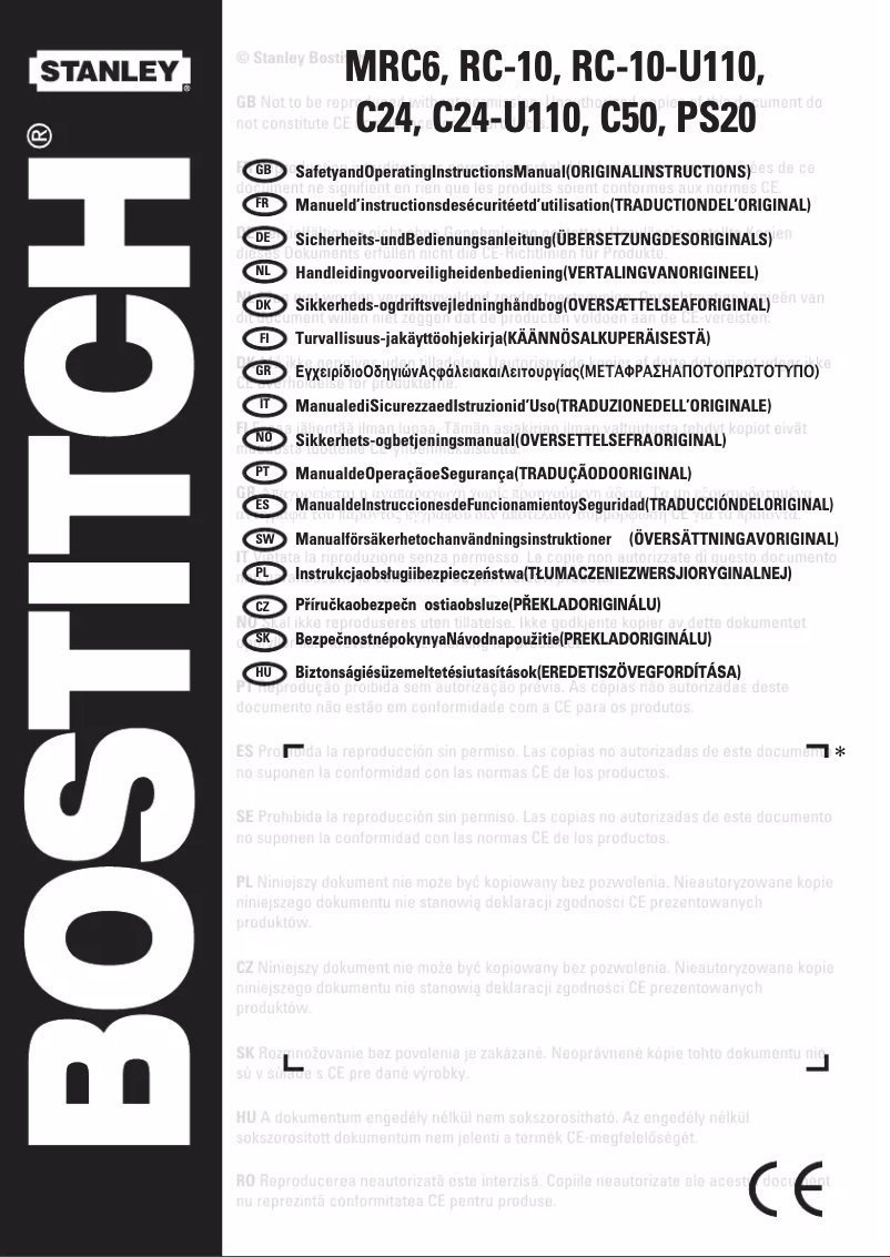 Page n°1 - Manuel utilisateur Bostitch MRC6-E