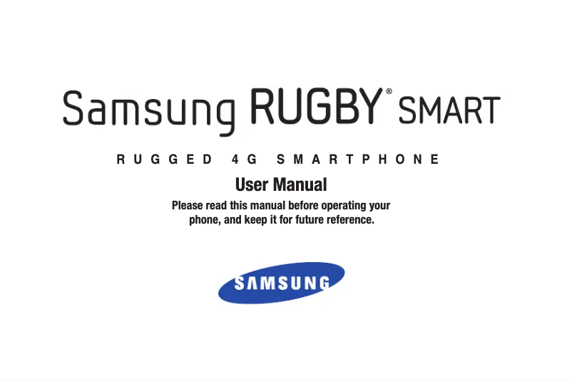Page n°1 - Manuel utilisateur Samsung Rugby Smart