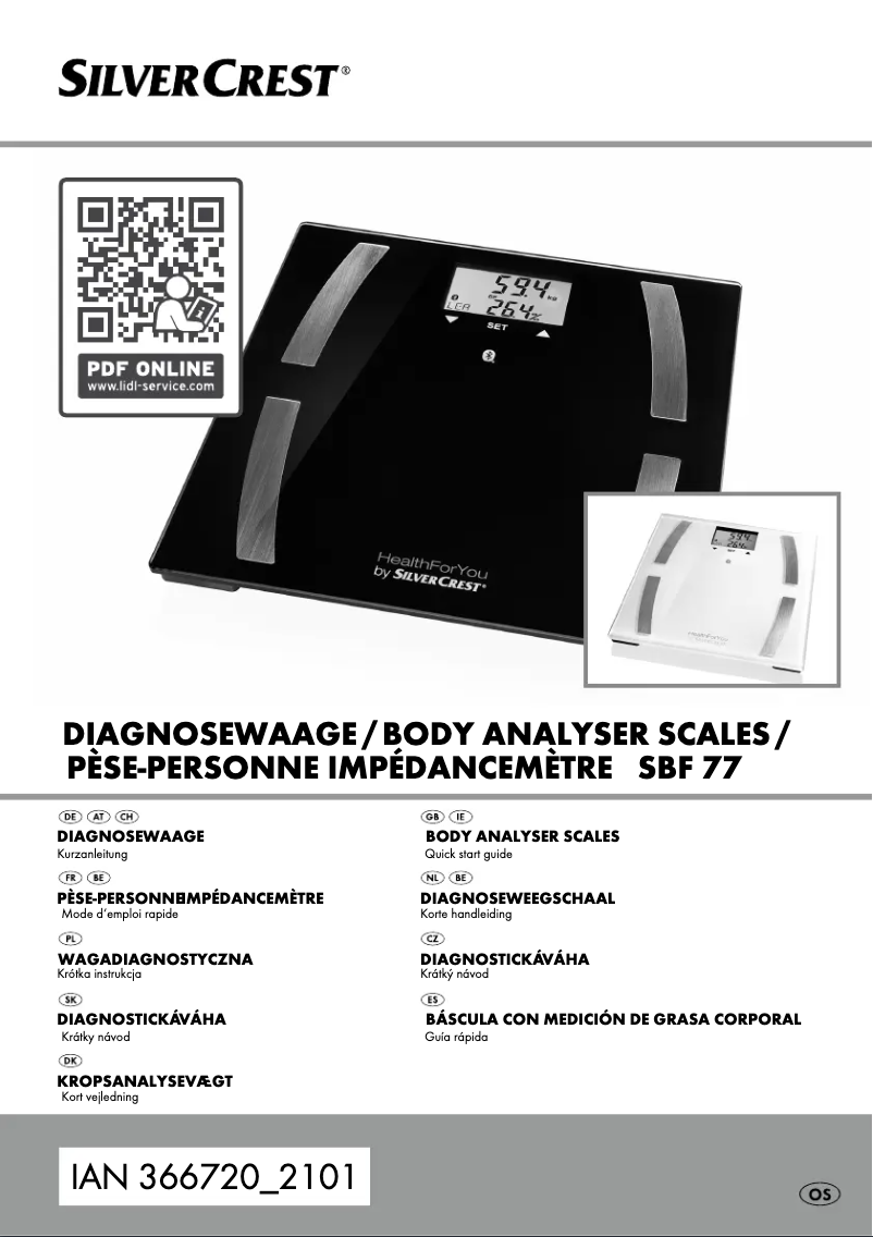 Page n°1 - Manuel utilisateur SilverCrest SBF 77
