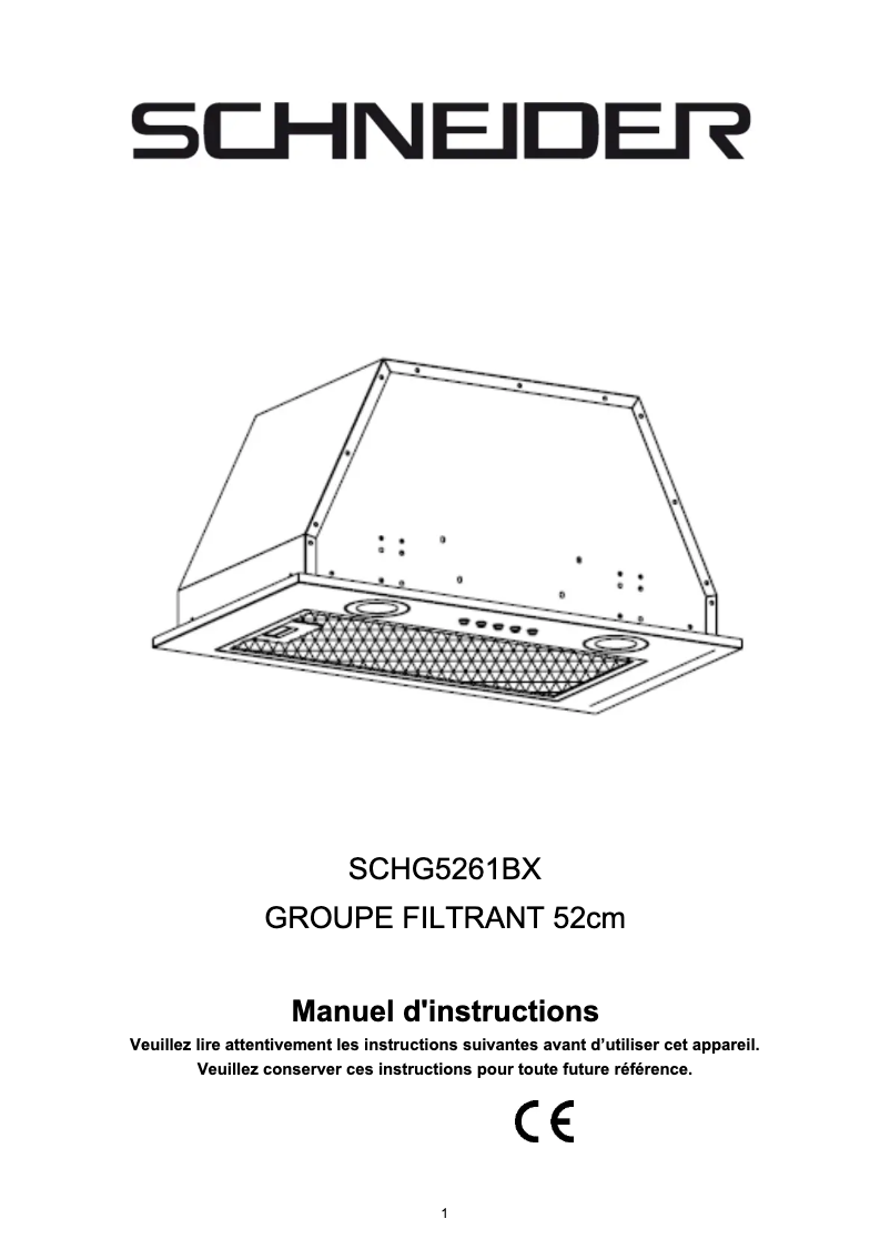 Image de la première page du manuel de l'appareil SCHG5261BX