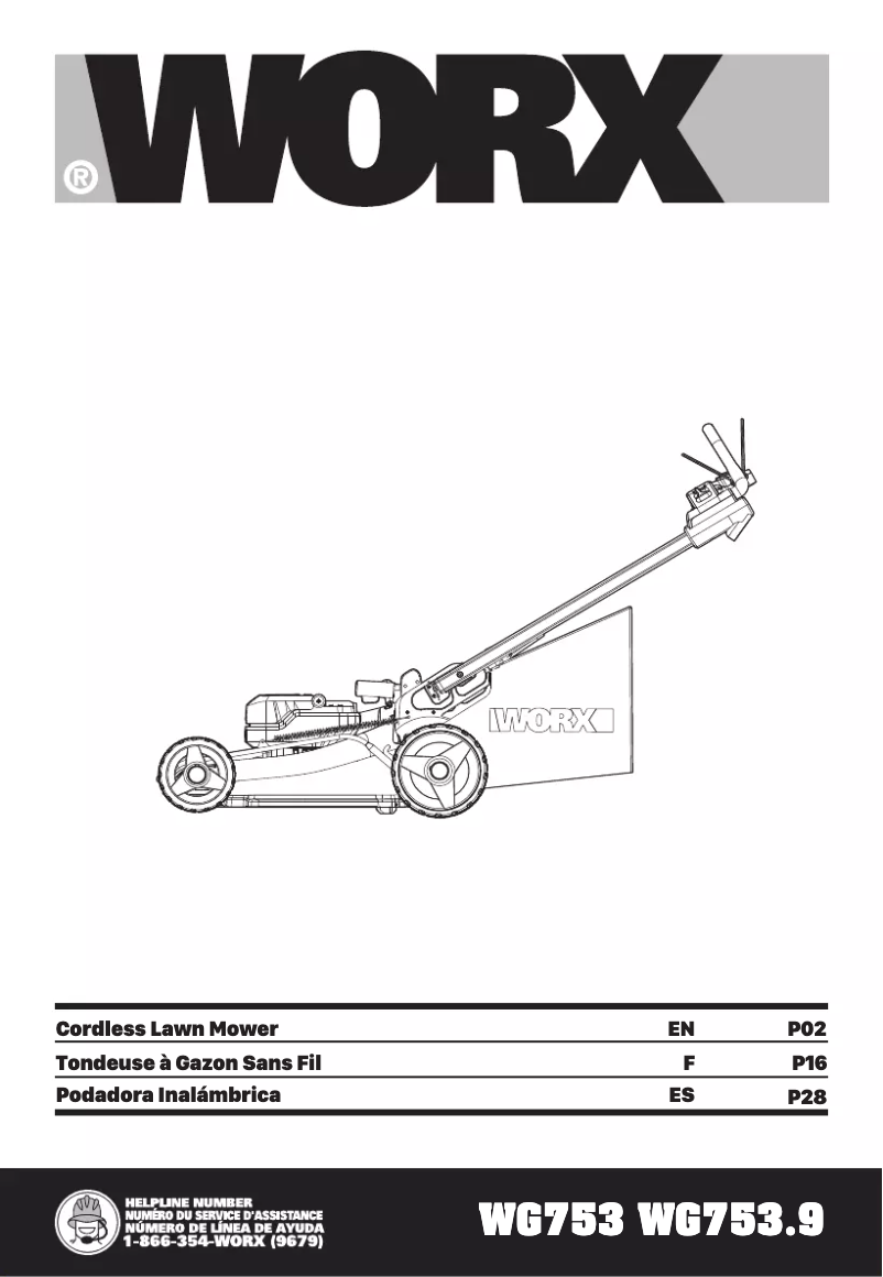 Page n°1 - Manuel utilisateur Worx WG753