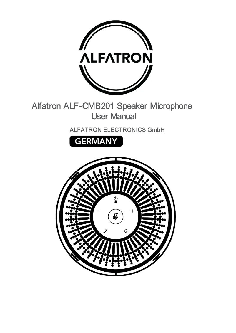 Page n°1 - Manuel utilisateur Alfatron ALF-CMB201