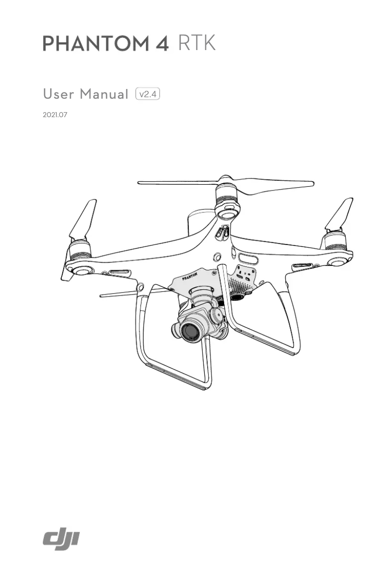 Page n°1 - Manuel utilisateur DJI Phantom 4 RTK