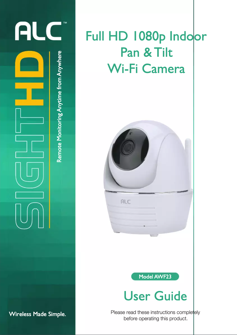 Page 1 de la notice Manuel utilisateur ALC SightHD AWF23