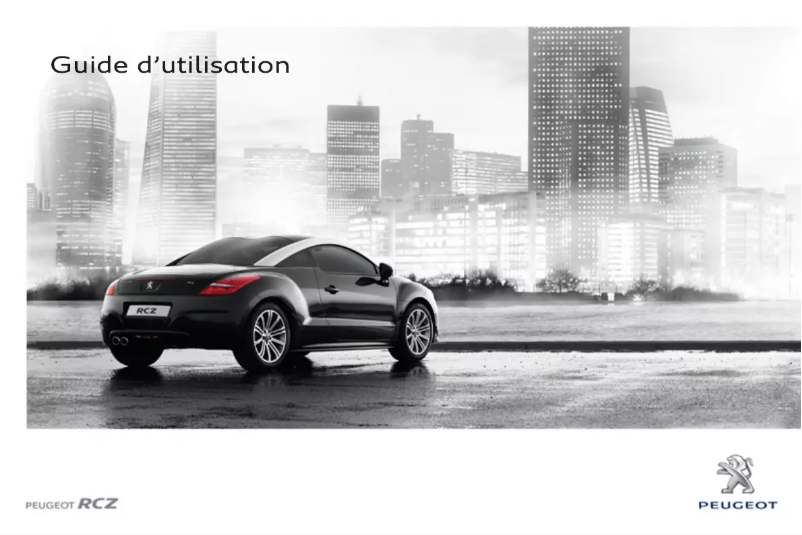 Page 1 de la notice Manuel utilisateur Peugeot RCZ (2011)