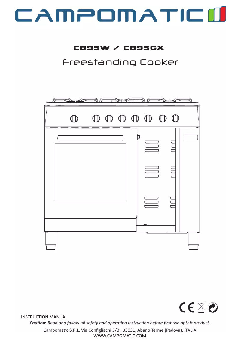 Page 1 de la notice Manuel utilisateur Campomatic CB95W