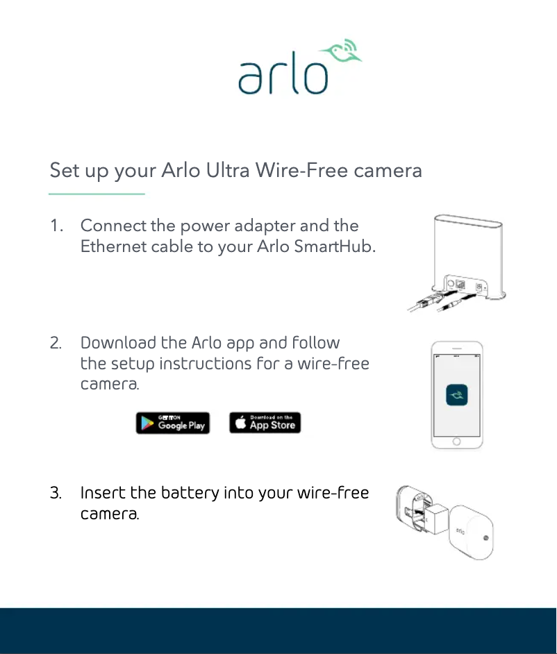 Page 1 de la notice Guide de démarrage rapide Arlo Ultra 4K