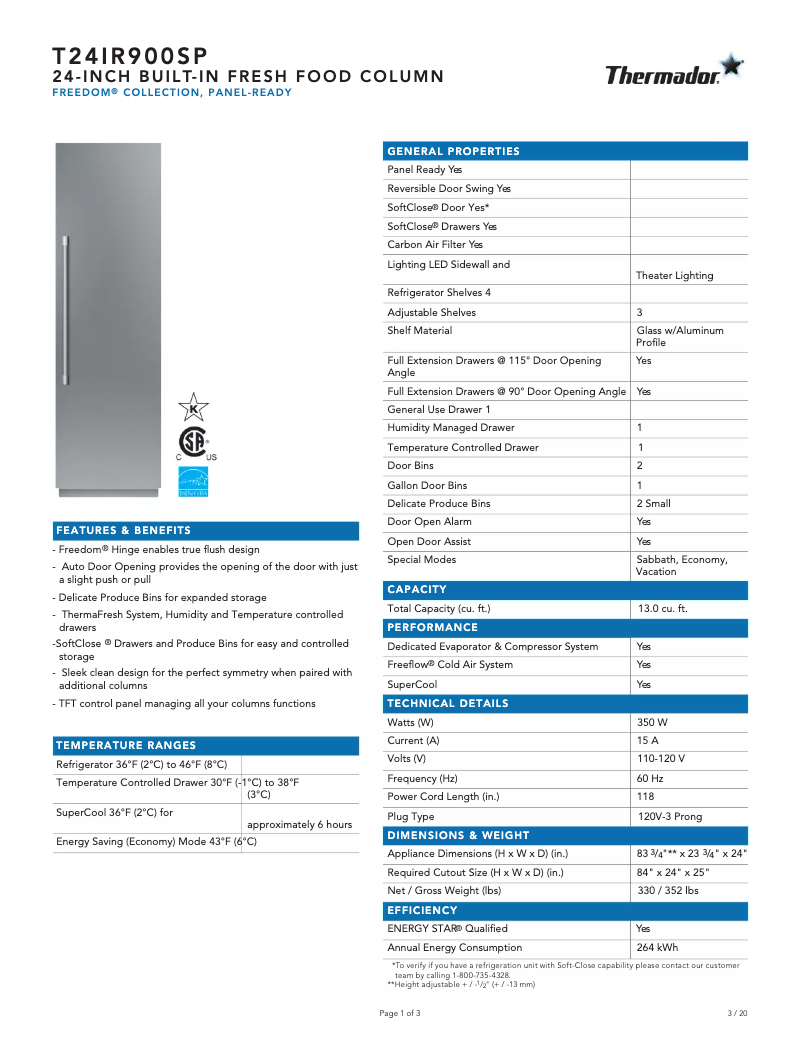 Image de la première page du manuel de l'appareil T24IR900SP