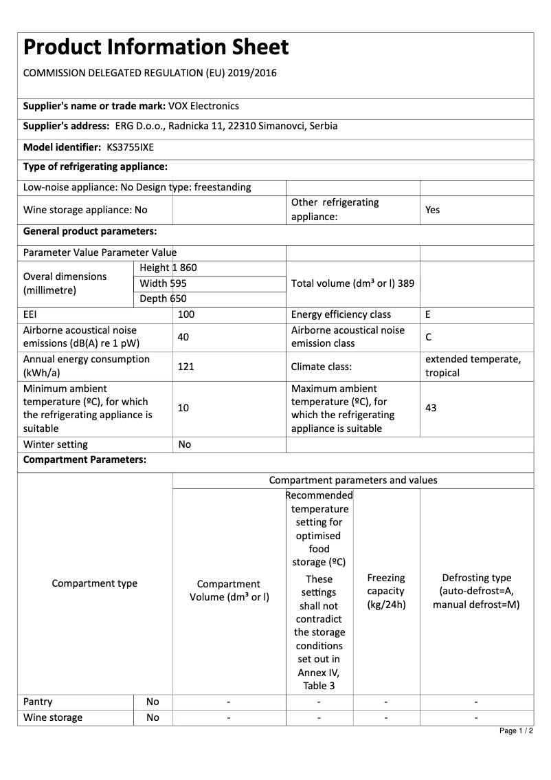 Image de la première page du manuel de l'appareil KS3755IXE