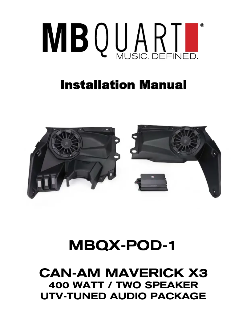 Page 1 de la notice Manuel utilisateur MB Quart MBQX-POD-1