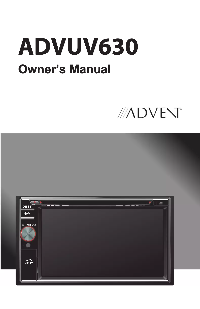 Image de la première page du manuel de l'appareil ADVUV630
