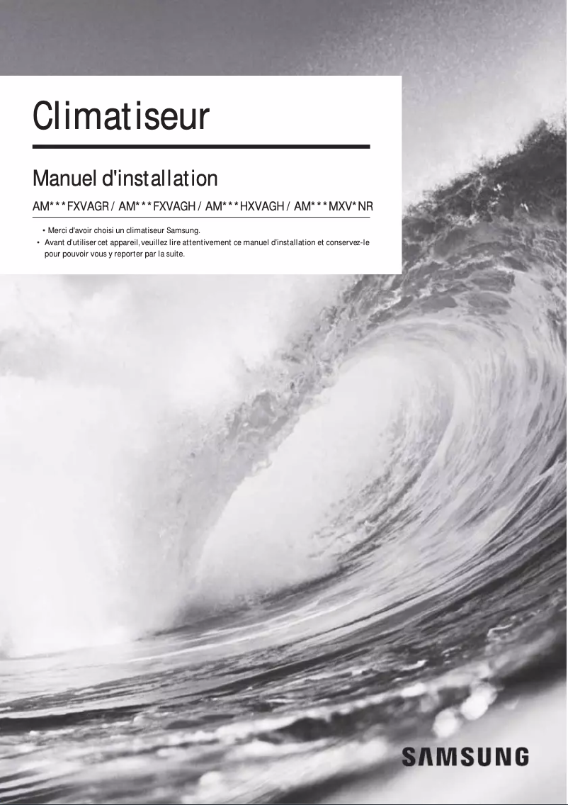 Image de la première page du manuel de l'appareil AM180FXVAGR