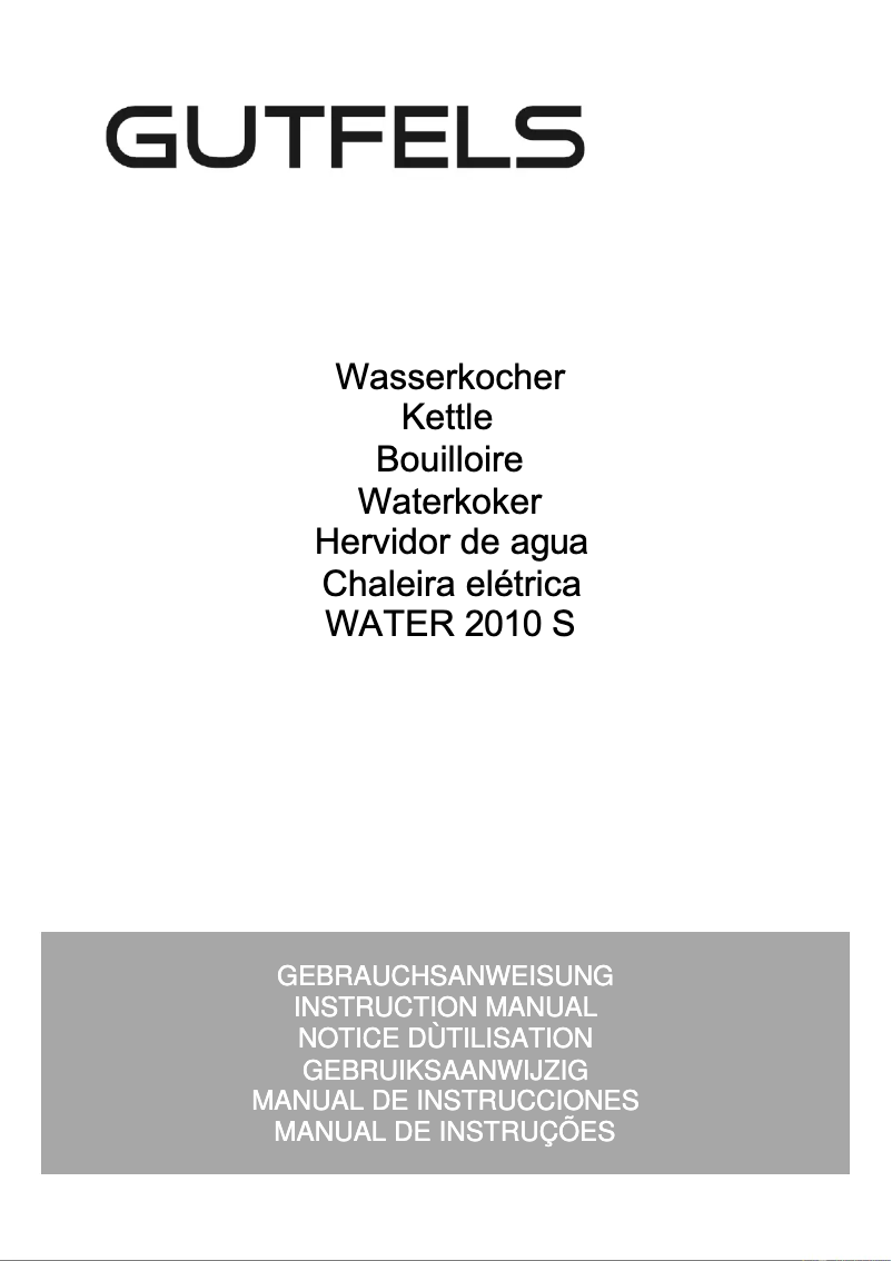 Page 1 de la notice Manuel utilisateur GUTFELS WATER 2010 S