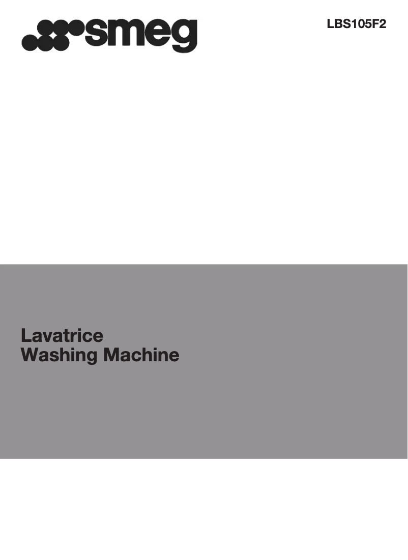 Page 1 de la notice Manuel utilisateur Smeg LBS105F2