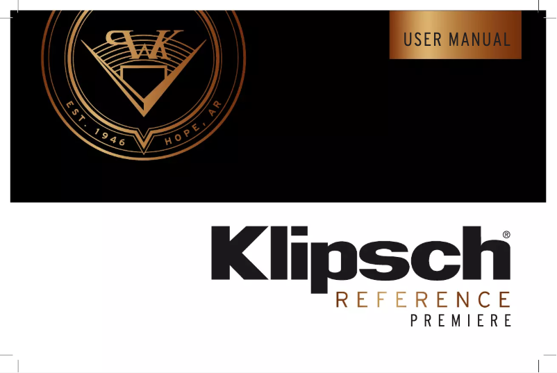 Page n°1 - Manuel utilisateur Klipsch Reference Premiere RP-8000F