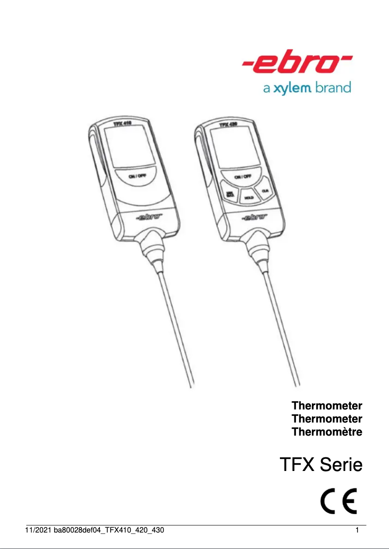 Image de la première page du manuel de l'appareil TFX 410