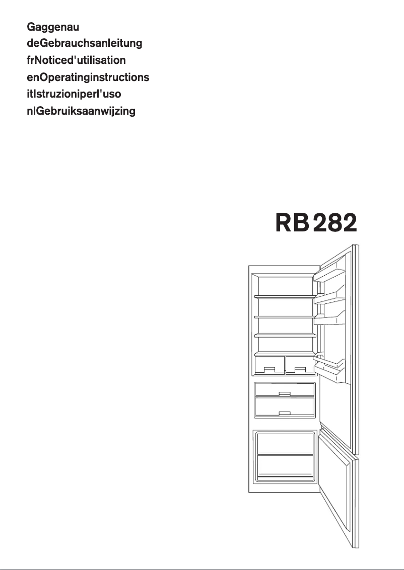 Página 1 del manual Manual de usuario Gaggenau RB 282-100