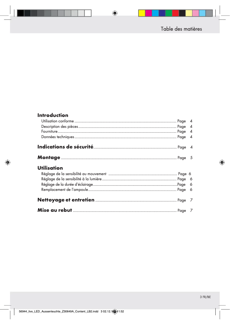 Image de la première page du manuel de l'appareil Z30649A