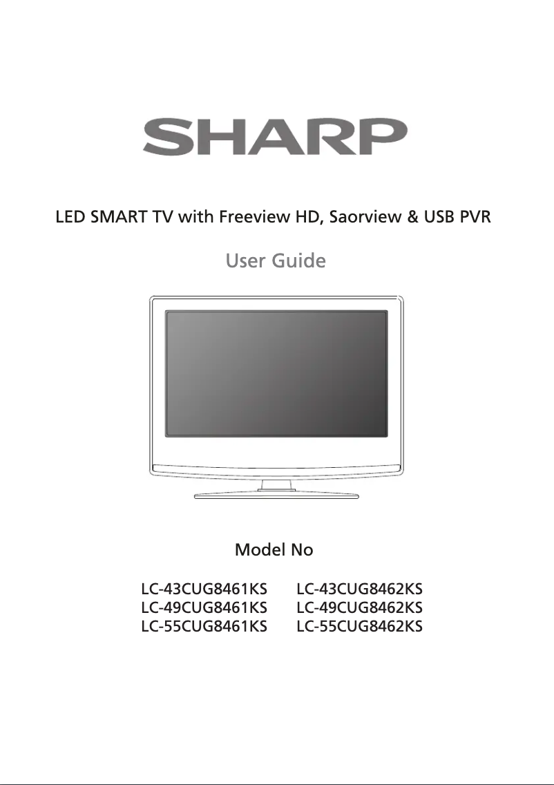 Page 1 de la notice Manuel utilisateur Sharp LC-49CUG8461KS