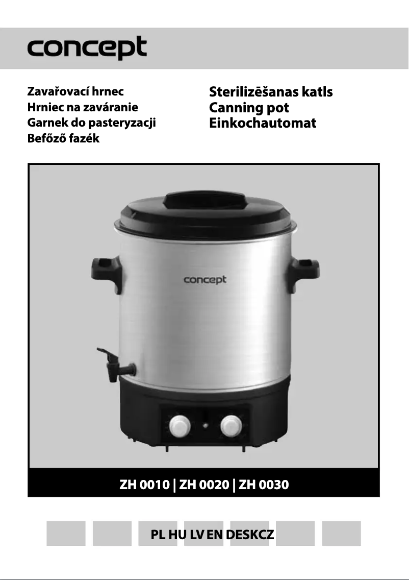 Page n°1 - Manuel utilisateur Concept ZH0010