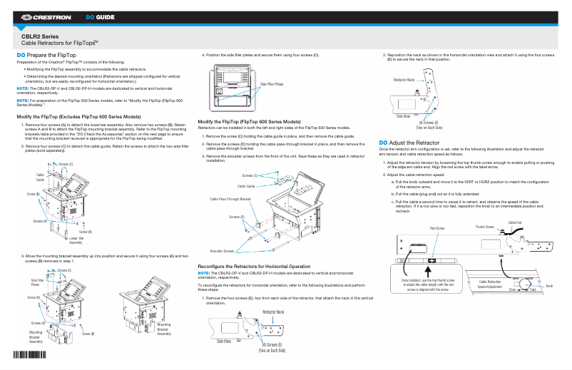 Page 1 de la notice Manuel utilisateur Crestron CBLR2-CAT5E